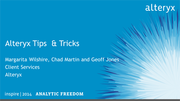 Alteryx tips & Tricks