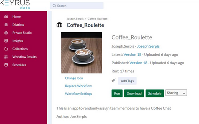 Alteryx workflow Coffee Roulette