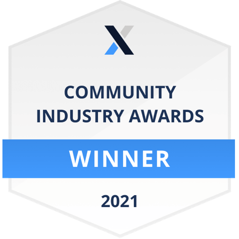 CMX 2021 Community of the year Gewinner Badge