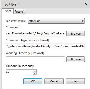 Solved: Cannot execute After Run command on server - Alteryx Community