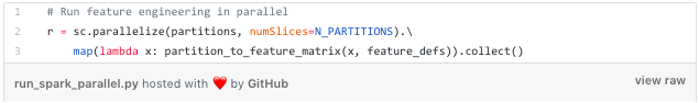Code to parallelize feature matrix calculation.