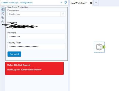 Salesforce | Status 400 invalid grant - Alteryx Sns-Brigh10