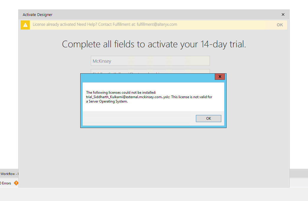 Solved Alteryx Server Trial License for 14 days Alteryx