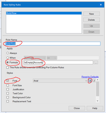 Solved: Highlighting 1 Row Only as Bold Text - Alteryx Community