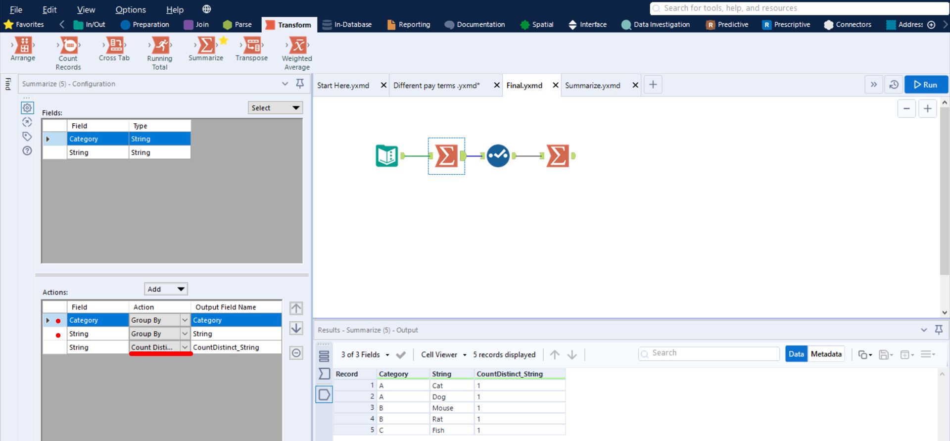 Concatenate Distinct Values In Summarize Tool Alteryx Community 3213