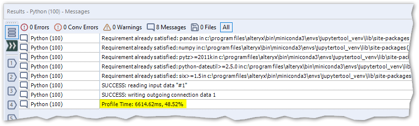 Advanced Python Execution Time