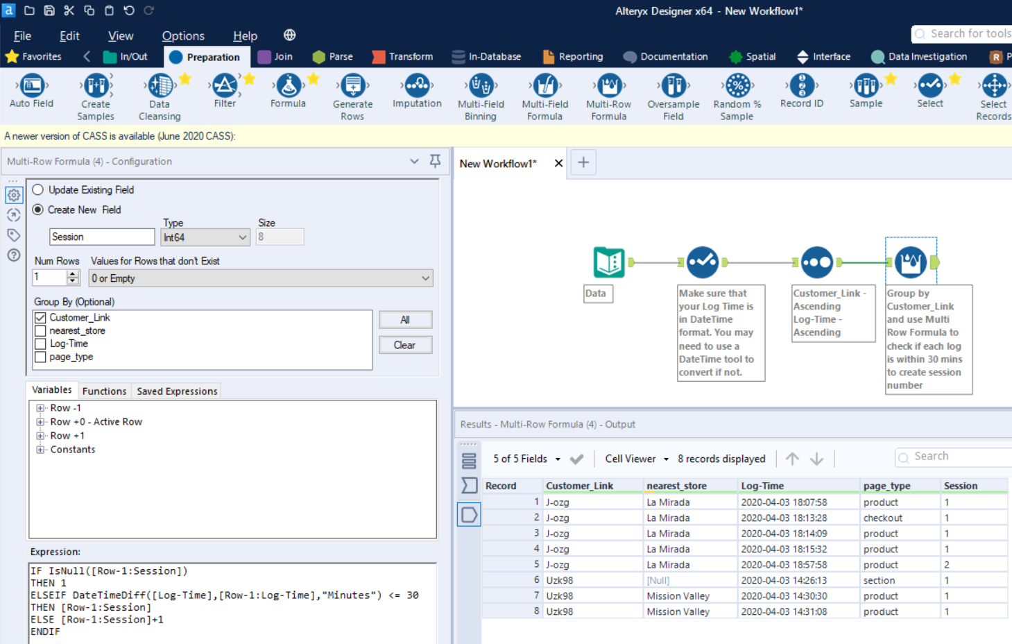 Solved Grouping Customers Sessions Alteryx Community 3229