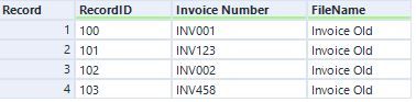 Old Invoice numbers