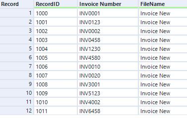 New Invoice numbers