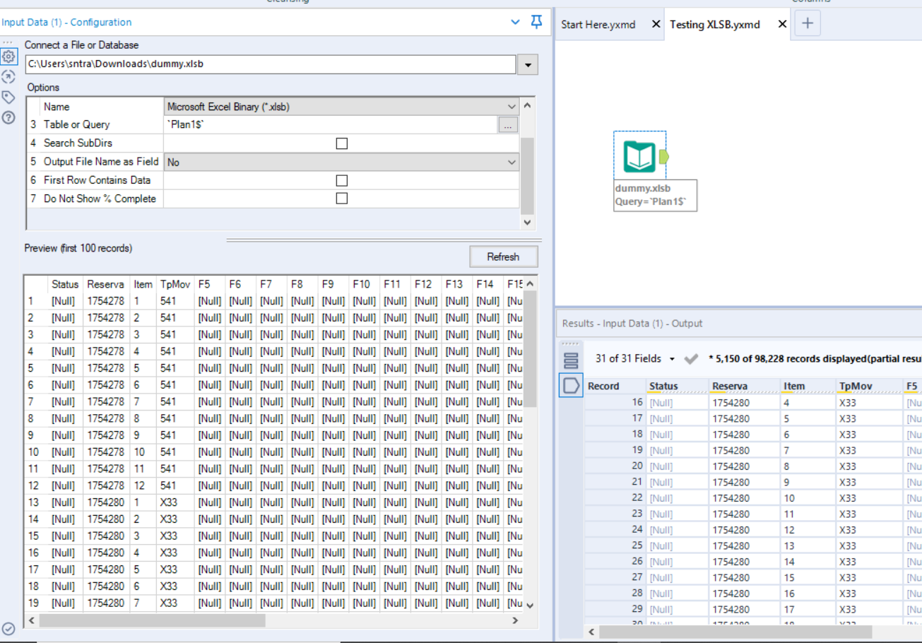 Importing CSV and seeing a lot of NULLS - Alteryx Community