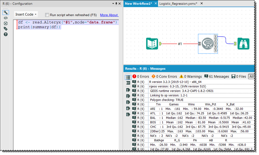 R Tool Summary Function Alteryx Community