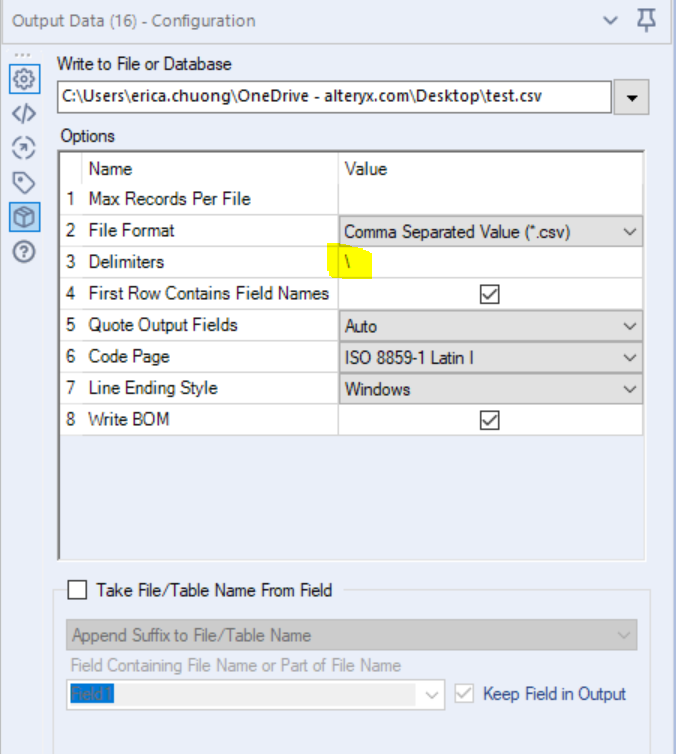 Solved How To Output A Csv With Data Delimited With Anyth Alteryx Community 6362