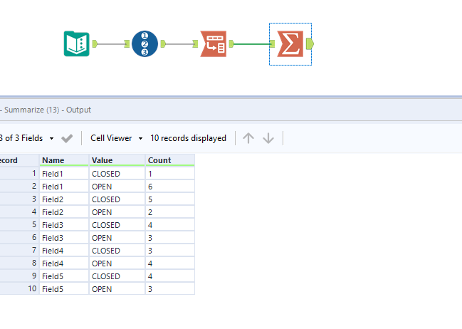 Solved Counting Number Of Records In A Column With A Spec Alteryx