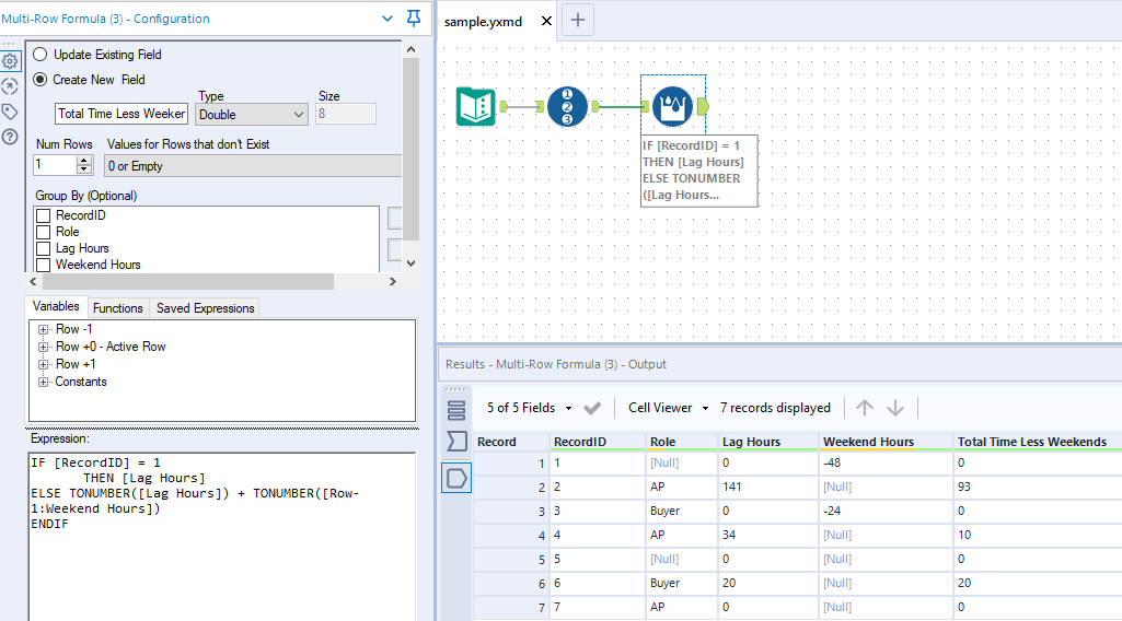 Solved MultiRow Formula Malformed if Statement Alteryx Community