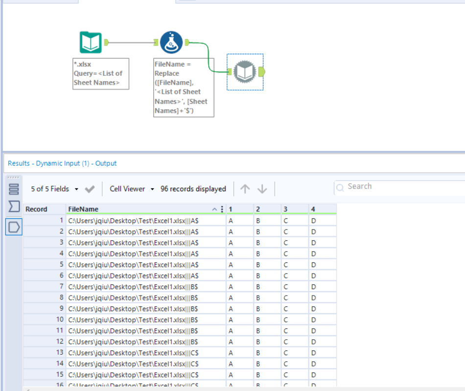 Merge Excel Files, with the same tabs names and da... Alteryx Community