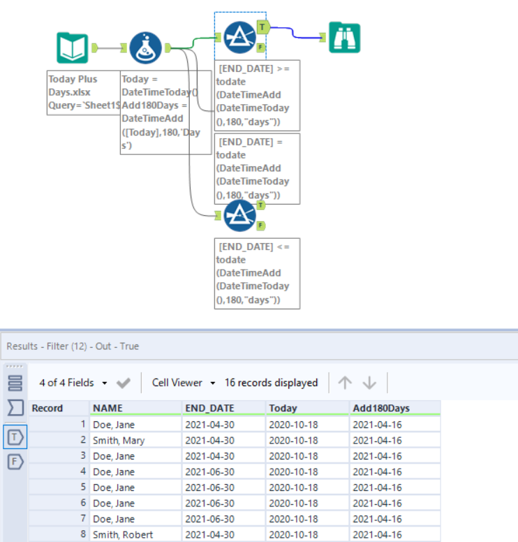 Today Plus 180 Days Alteryx Community