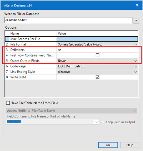 Solved: command and bat file run fine in cmd, but error in - Alteryx  Community