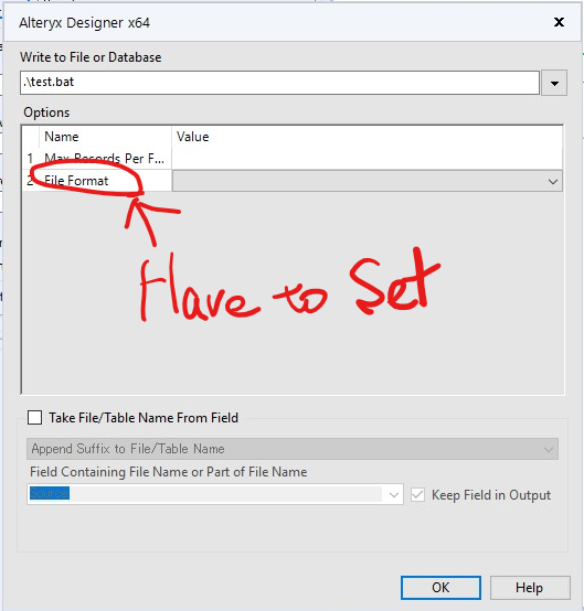 Solved: command and bat file run fine in cmd, but error in - Alteryx  Community