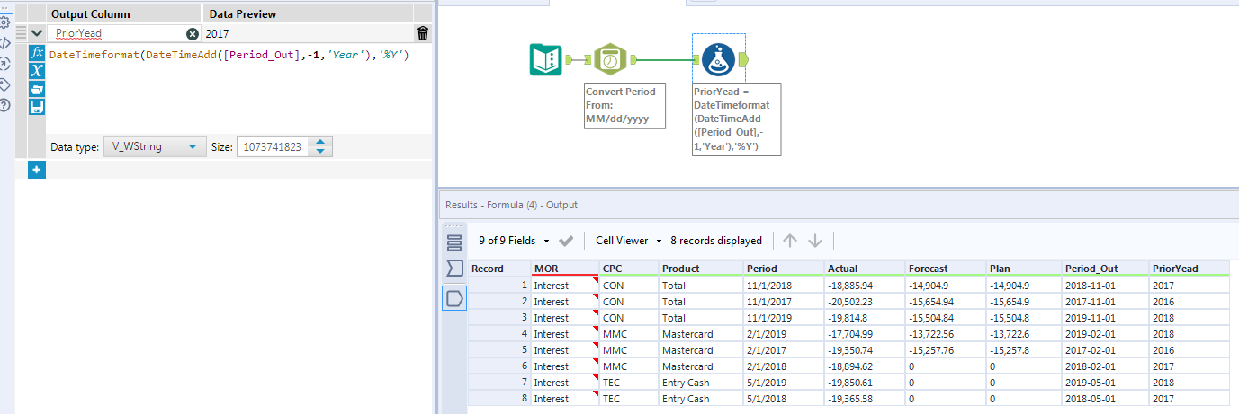 Solved: Prior Year Column - Alteryx Community