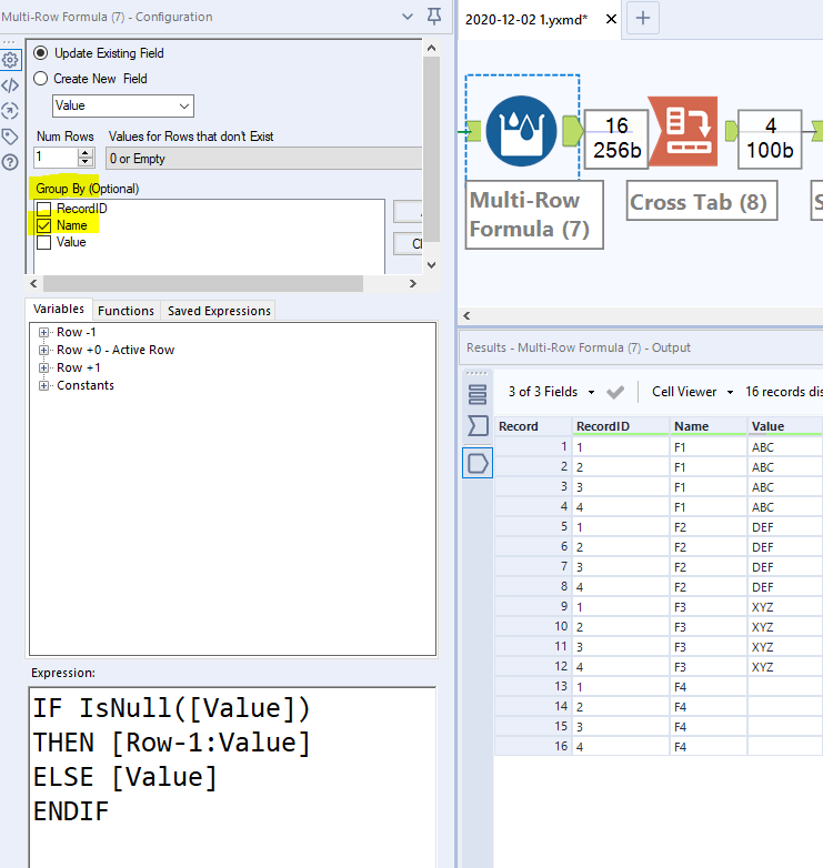 Solved: Batch on multi row formula - Alteryx Community