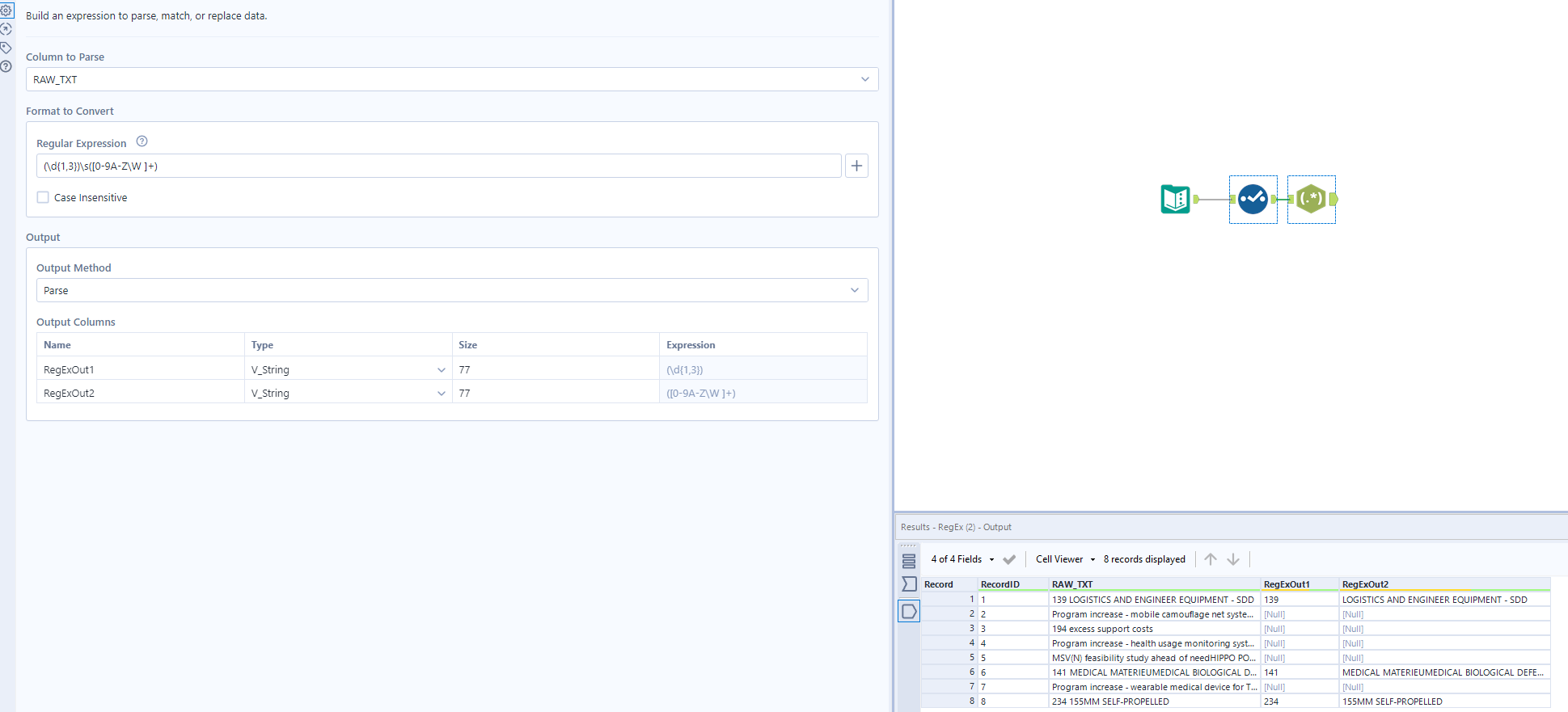 Pick out Pattern Number + ALL CAPS Alteryx Community