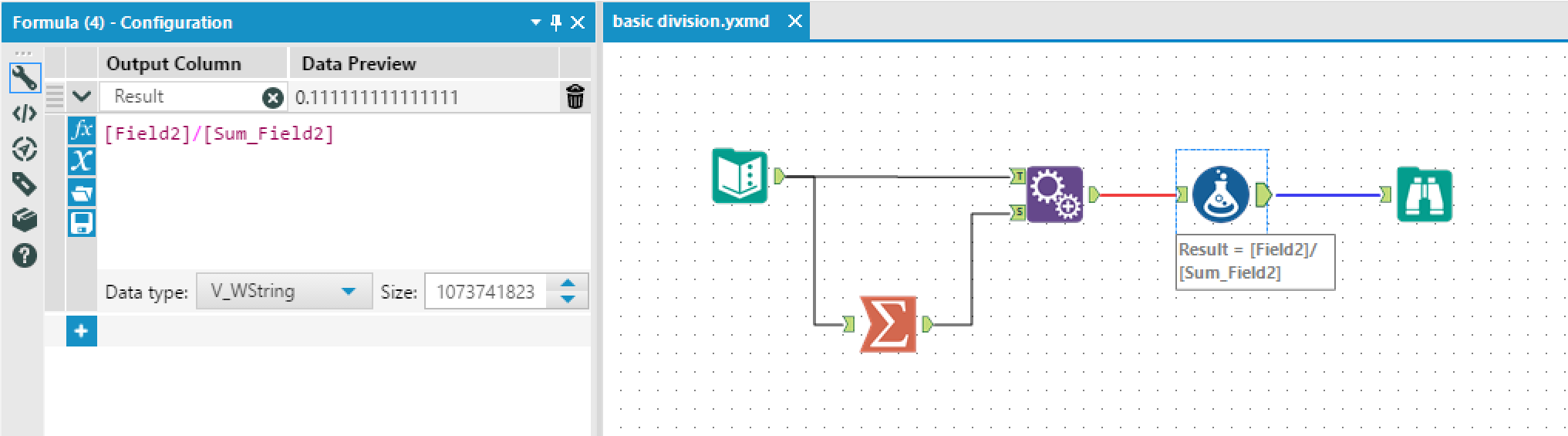 Need Help With The Formula Tool For A Basic Divisi Alteryx Community