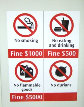 Yes - Durians are ranked right up there with Flammable or explosive goods; and smoking.