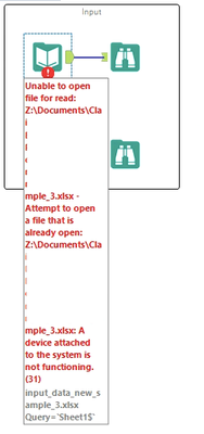 Error message when reading xlsx file from Z:\