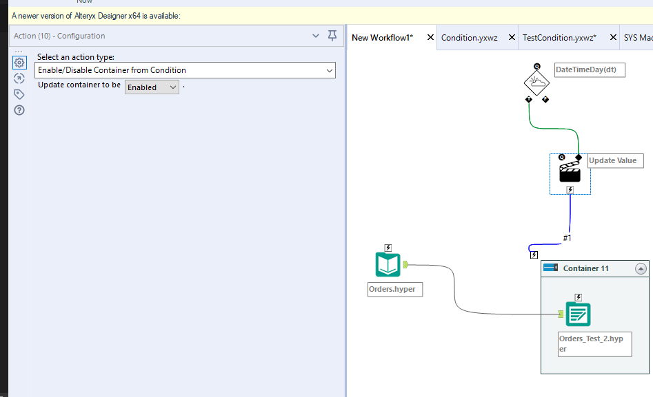 Solved: Generate a file only if a condition is met. - Alteryx Community