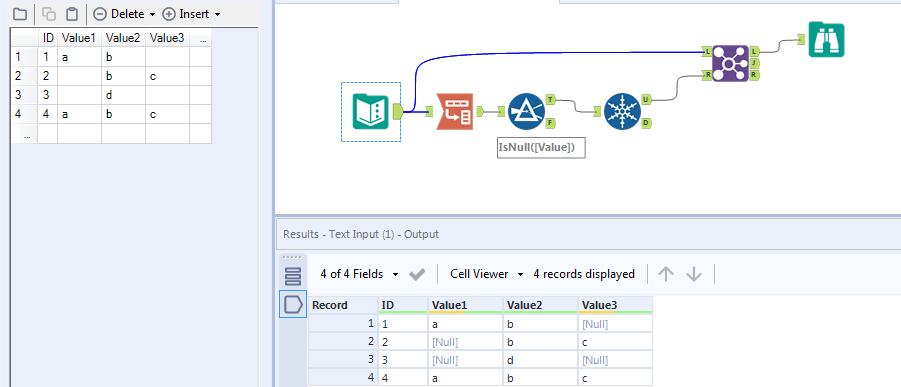 Solved: How to remove all null values in rows? - Alteryx Community