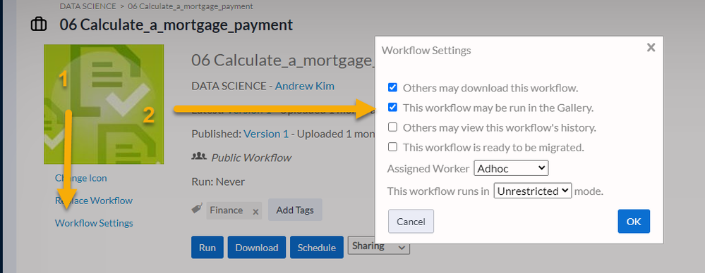 Removing ability to run workflows from