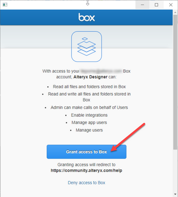 Grant access to Box