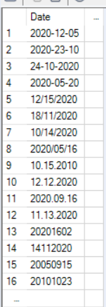 Input dates-Multiple formats