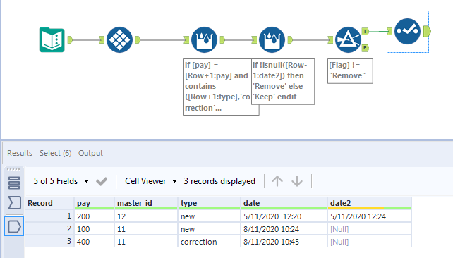 Solved Workflow To Delete Rows Based On Values Alteryx Community 7369