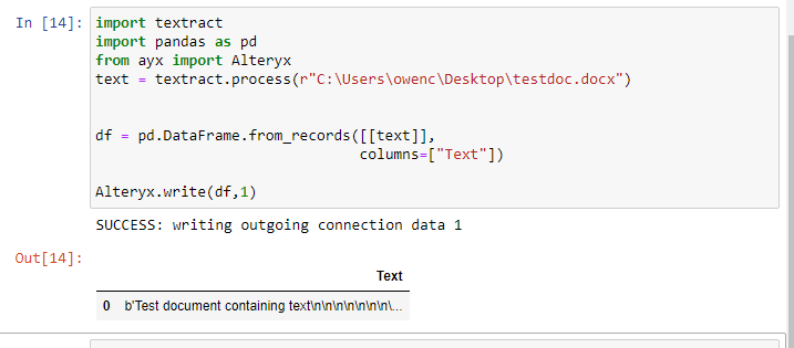 Getting alteryx to read in from a word doc. - Alteryx Community