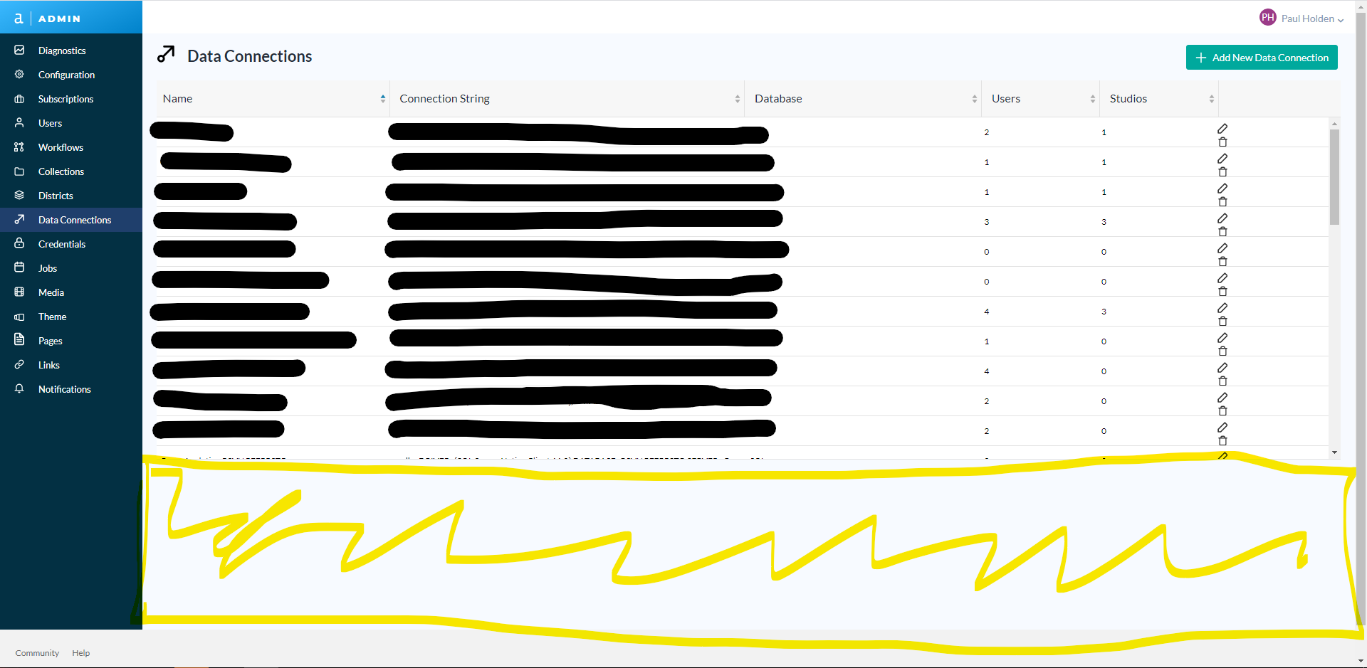 Make the Data Connections list window in the Admin... Alteryx Community