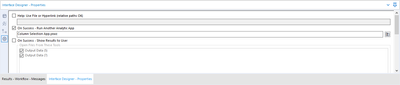 Interface Designer Properties - Starting Workflow