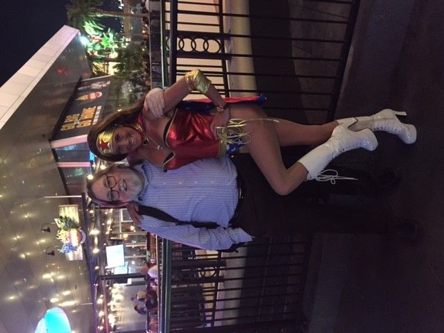 Dave Mansfield from Ansira with Wonder Woman on the strip