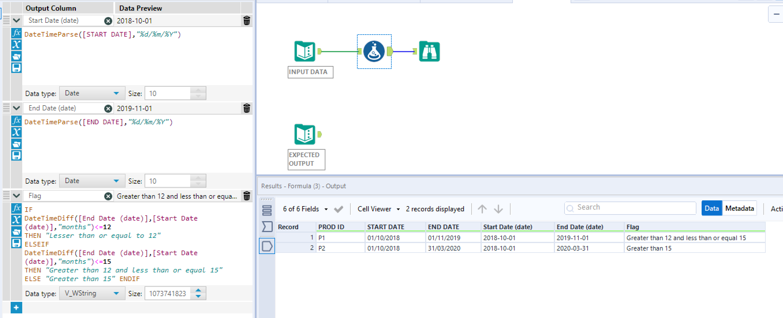 Solved Dates Calc Using Formula Alteryx Community 2154