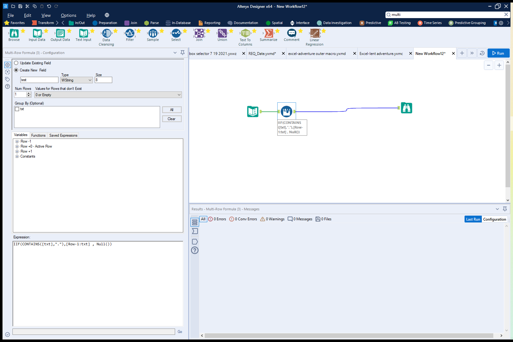 Solved Multi field row formula Alteryx Community