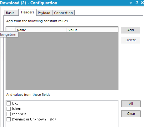 Download Tool Headers Config