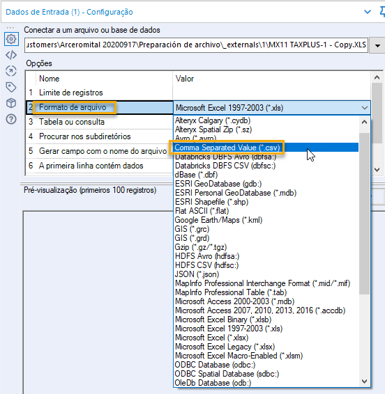 Leitura de arquivo dinâmico para execução da query - Alteryx Community