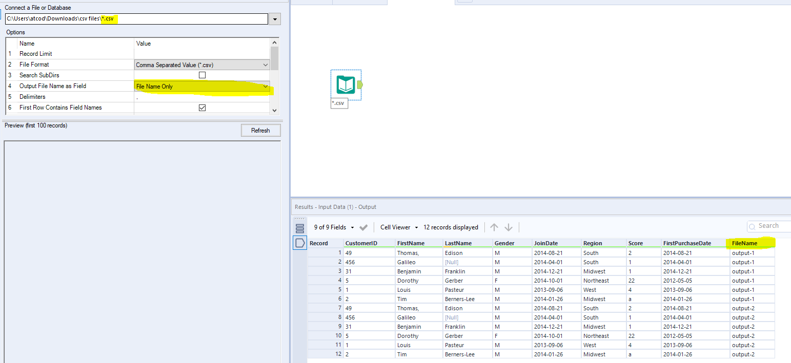Solved Reading Multiple Csv File At Once By Adding Id Or Alteryx Community 9814