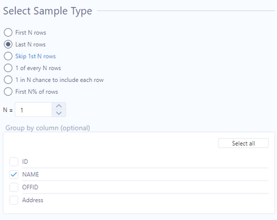 Sample Tool Setup