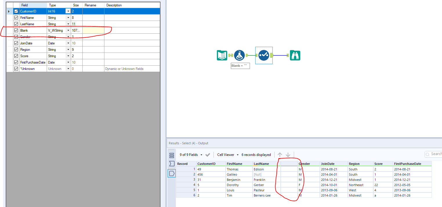 Solved Create a Blank Column with no Data Alteryx Community