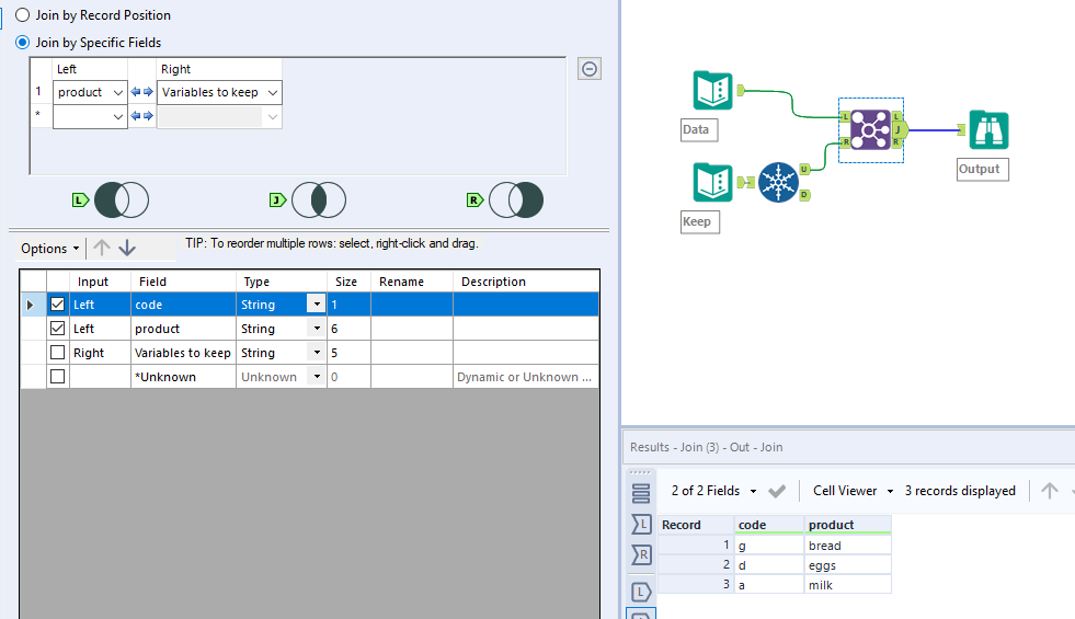 Solved Removing variables from another dateset Alteryx Community