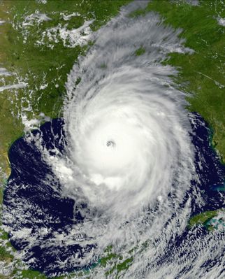Hurricane Harvey upon landfall in the United States.