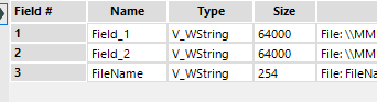Meta Data for Import Result