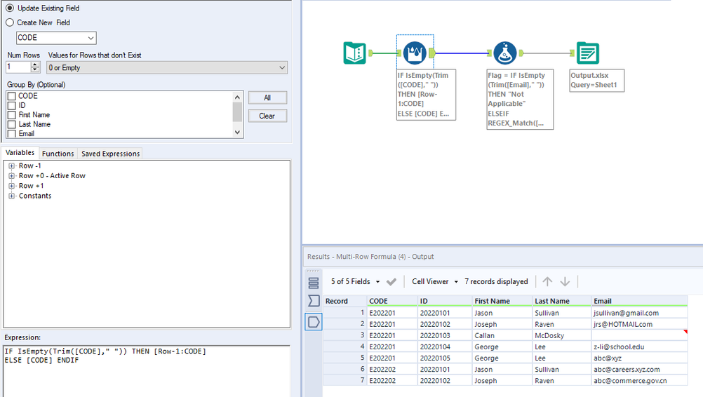 Solved: Validate email address with Formula tool and outpu... - Alteryx ...