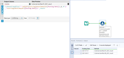 Output with Month Number and Year - Alteryx Community